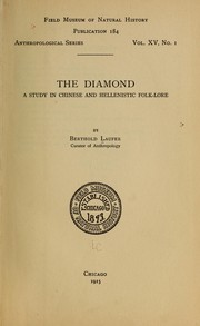 Cover of: The diamond by Berthold Laufer