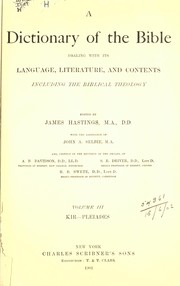 Cover of: A dictionary of the Bible by James Hastings