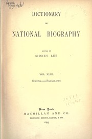 Cover of: Dictionary of national biography. by Edited by Leslie Stephen [and Sidney Lee]