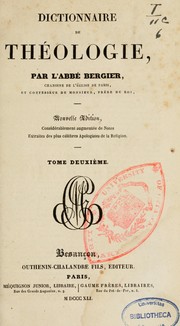 Dictionnaire de théologie by Nicolas Sylvestre Bergier