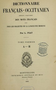 Cover of: Dictionnaire français-occitanien