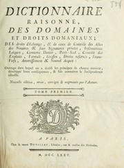 Cover of: Dictionnaire raisonné des domaines et droit domaniaux by Bosquet Monsieur