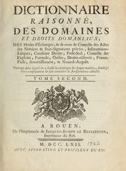 Cover of: Dictionnaire raisonné des domaines et droits domaniaux by Bosquet Monsieur