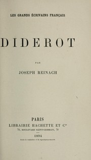 Cover of: Diderot by Reinach, Joseph