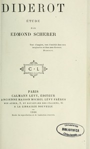 Cover of: Diderot by Edmond Henri Adolphe Scherer