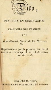 Cover of: Dido by Manuel Bretón de los Herreros