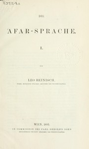 Cover of: Die 'Afar-Sprache by Leo Reinisch