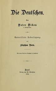 Cover of: Die Deutschen by Henri Didon