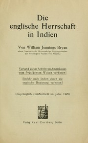 Cover of: Die englische Herrschaft in Indien