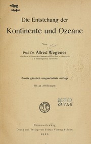 Die Entstehung der Kontinente und Ozeane by Alfred Wegener