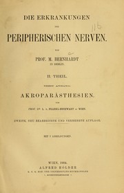 Cover of: Die Erkrankungen der peripherischen Nerven by Martin Bernhardt, Martin Bernhardt