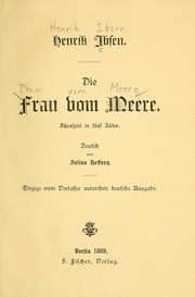 Cover of: Die Frau vom Meere: Schauspiel in 5 Akten