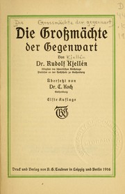 Cover of: Die Grossmächte der Gegenwart