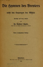 Cover of: Die Hymnen des Breviers by Catholic Church