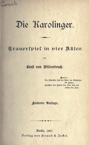 Cover of: Die Karolinger: Trauerspiel in vier Akten