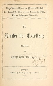 Cover of: Die Kinder der Excellenz: Roman