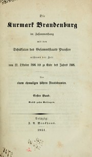Cover of: Die Kurmark Brandenburg
