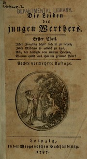 Cover of: Die Leiden des jungen Werthers by Johann Wolfgang von Goethe