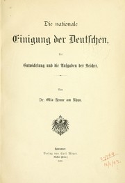 Cover of: Die nationale Einigung der Deutschen by Otto Henne am Rhyn