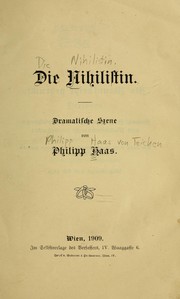 Cover of: Die Nihilistin: dramatische Szene