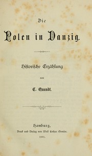 Cover of: Die Polen in Danzig, historische Erzählung
