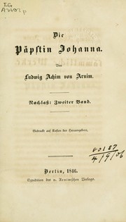 Cover of: Die Päpstin Johanna