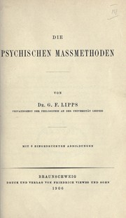 Cover of: Die psychischen Massmethoden