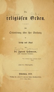 Cover of: Die religiösen Orden by Ignatz Lémann