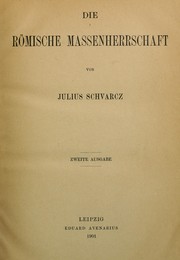 Cover of: Die römische Massenherschaft