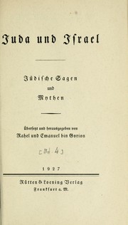 Cover of: Die Sagen der Juden by Micah Joseph Berdichevsky, Micah Joseph Berdichevsky