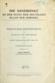 Cover of: Die Sandbänke an der Küste der Deutschen Bucht der Nordsee