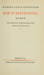 Cover of: Die Schatzinsel by Robert Louis Stevenson