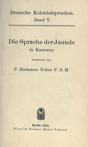 Die Sprache der Jaunde in Kamerun by Hermann Nekes