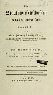 Cover of: Die Staatswissenschaften im Lichte unsrer Zeit