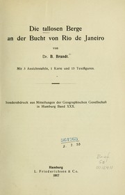 Cover of: Die tallosen Berge an der Bucht von Rio de Janeiro