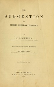 Cover of: Die Suggestion und ihre Heilwirkung