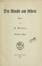 Cover of: Die Wacht am Rhein by Clara Viebig