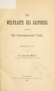 Cover of: Die Weltkarte des Castorius by Konrad Miller