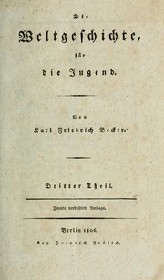 Cover of: Die Weltgeschichte für die Jugend