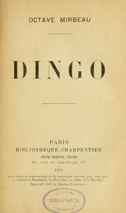 Cover of: Dingo. by Octave Mirbeau
