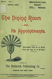 Cover of: The dining room and its appointments