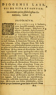 Cover of: Dionysii Lambini De vitis, dogmatis & apophthegmatis eorum qui in philosophia claruerunt, libri X: in quibus plurimi loci integritati suae ex multis vetustis codicibus restituuntur, & ij quibus aliqua deerant, explentur. Cumannotationibus Henr. Stephani. Pythag. Philosophorum fragmenta Cum Latin Interpretatione