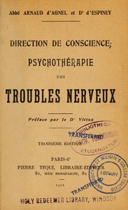 Cover of: Direction de conscience: psychothérapie des troubles nerveux