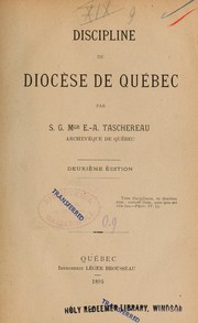 Cover of: Discipline du Diocèse de Québec