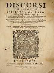 Cover of: Discorsi del signor Scipione Ammirato