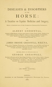 Cover of: Diseases & disorders of the horse by Albert Gresswell