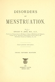 Cover of: Disorders of menstruation