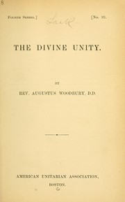 Cover of: The divine unity