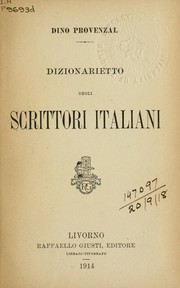 Cover of: Dizionarietto degli scrittori italiani