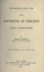 Cover of: The doctrine of descent and darwinism